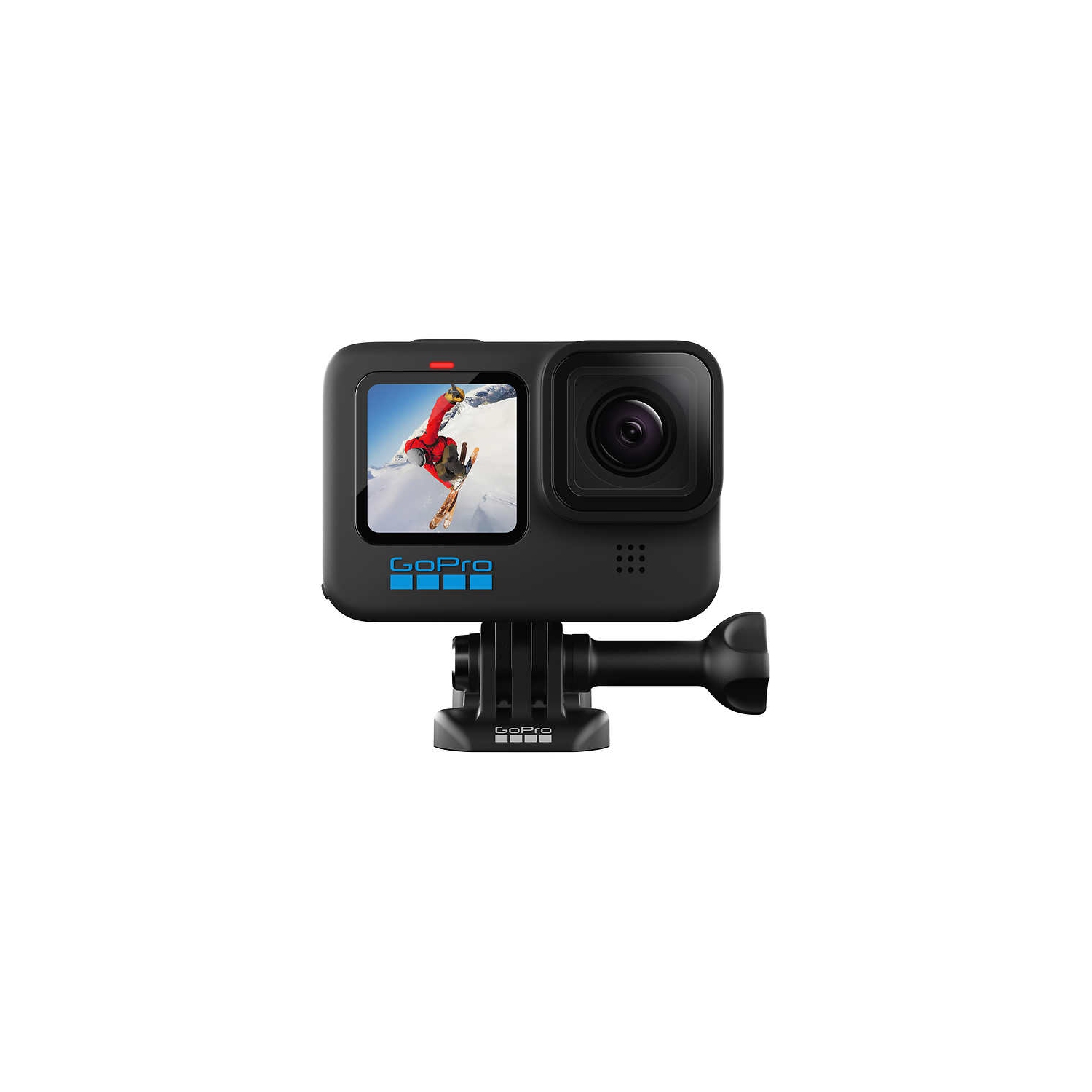 GoPro HERO10 Black - Ensemble essentiel - GoPro HERO 10 Black + batterie supplémentaire de 2 mAh + étui compact + carte microSD 64 Go