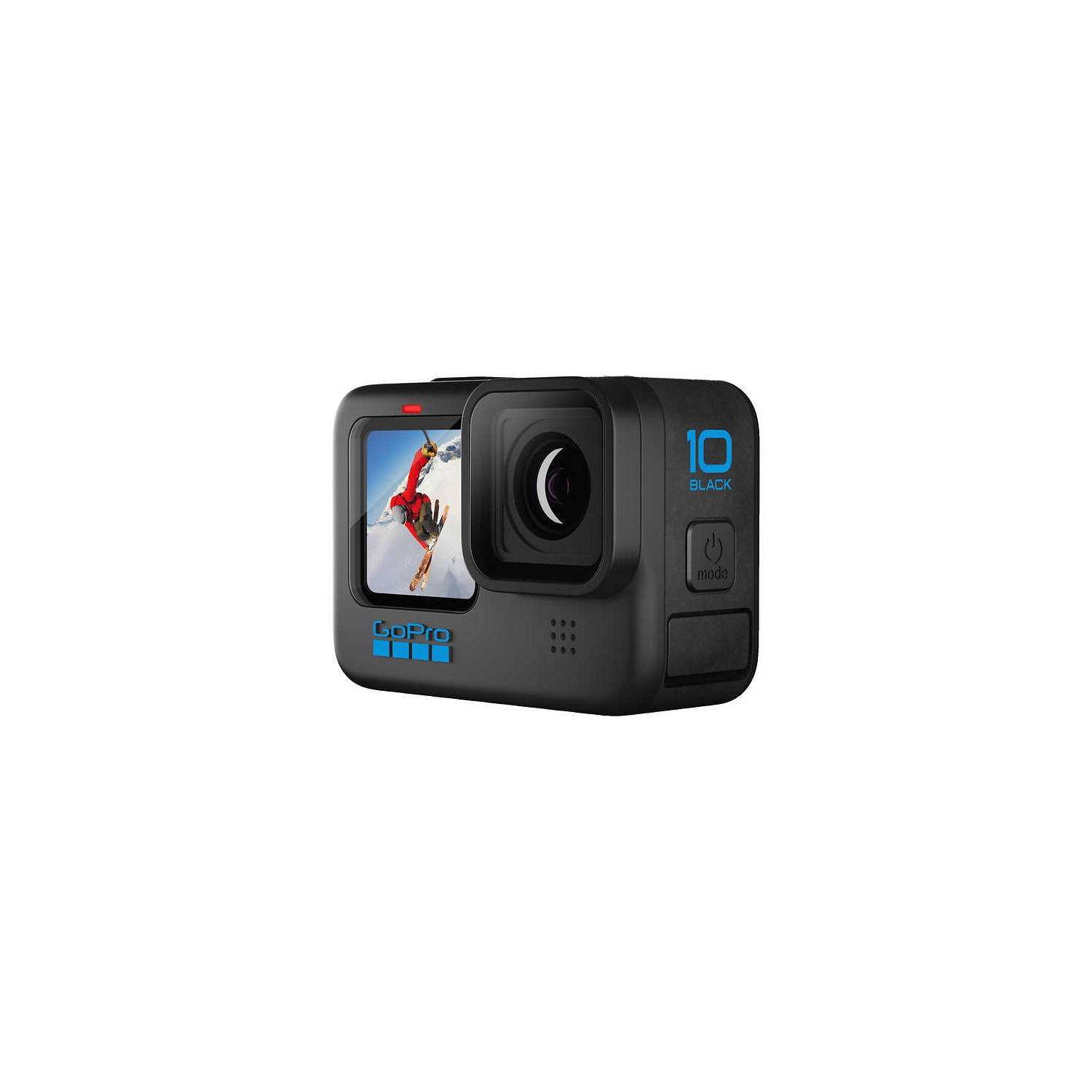 GoPro HERO10 Black - Ensemble essentiel - GoPro HERO 10 Black + batterie supplémentaire de 2 mAh + étui compact + carte microSD 64 Go