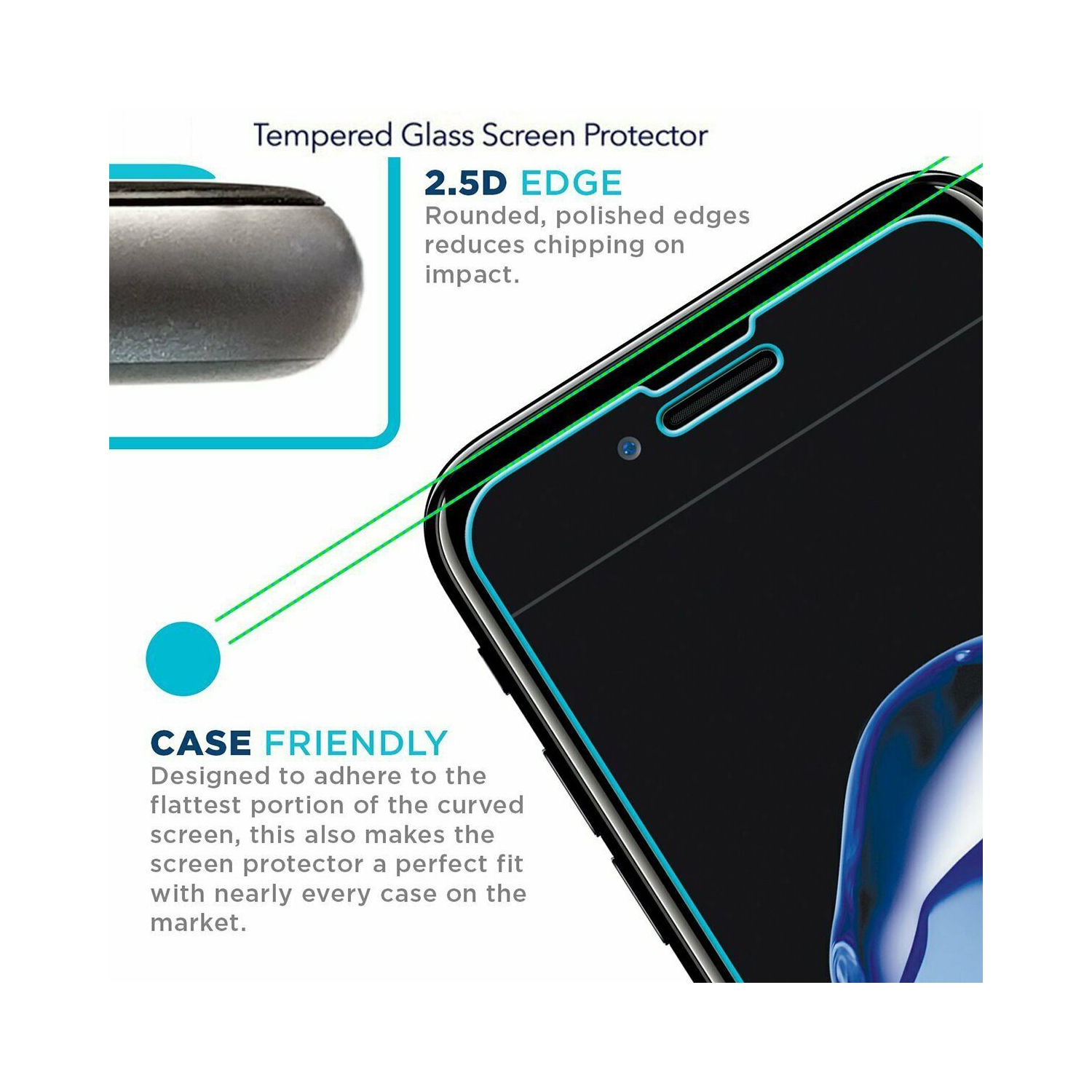 Paquet de 2 protecteurs d’écran en verre trempé pour Galaxy S22 Ultra 5G de Samsung [couverture intégrale HD] [installation facile] [bord rond]