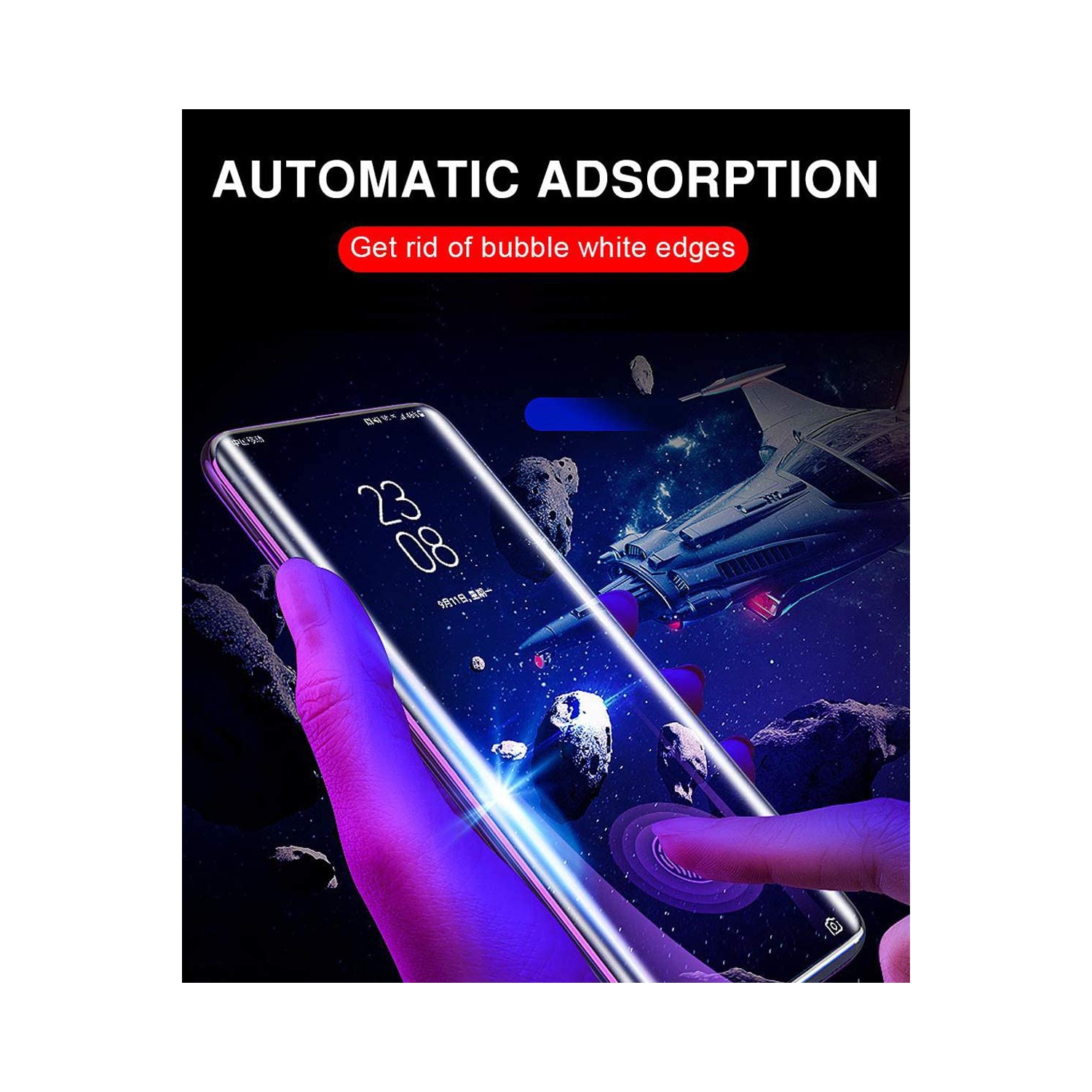 Paquet de 3 protecteurs d'écran SuperShield pour Samsung Galaxy S22 Ultra 5G, pellicule protectrice en TPUR souple à couverture complète, antireflets