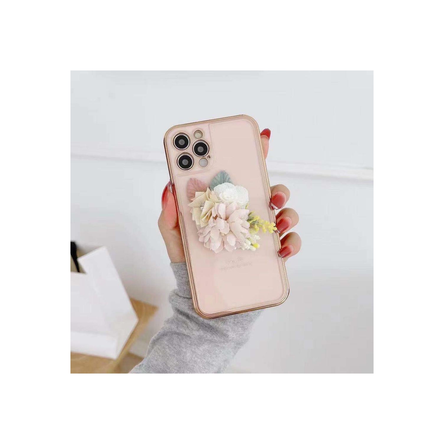 Apple iPhone 11 Pro Max Pink Case Fashion Flower Smart Shockproof Heavy Duty Luxury Back Cover