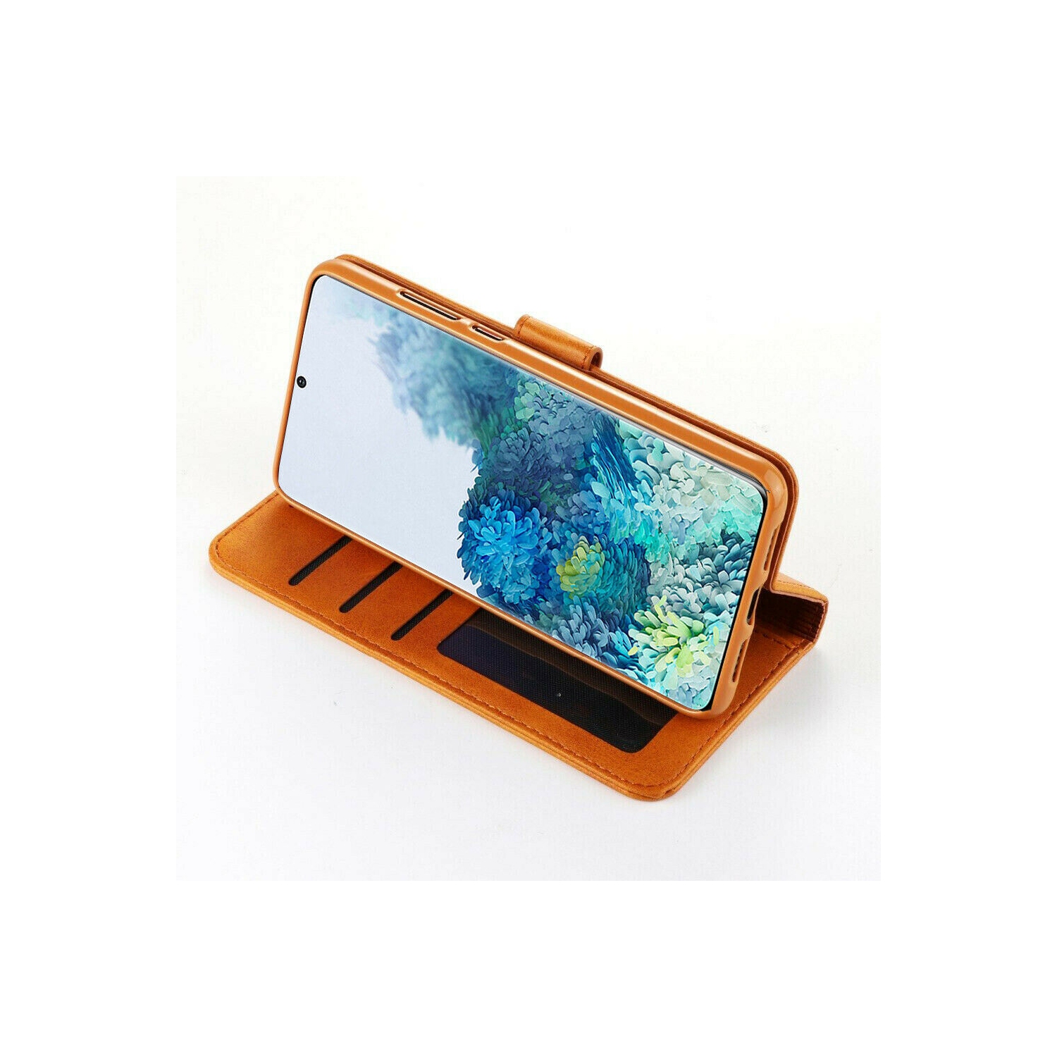 [SupraShield] Samsung Galaxy S20 FE 5G 2020 Étui portefeuille en cuir porte-carte rabat antichoc support magnétique, noir