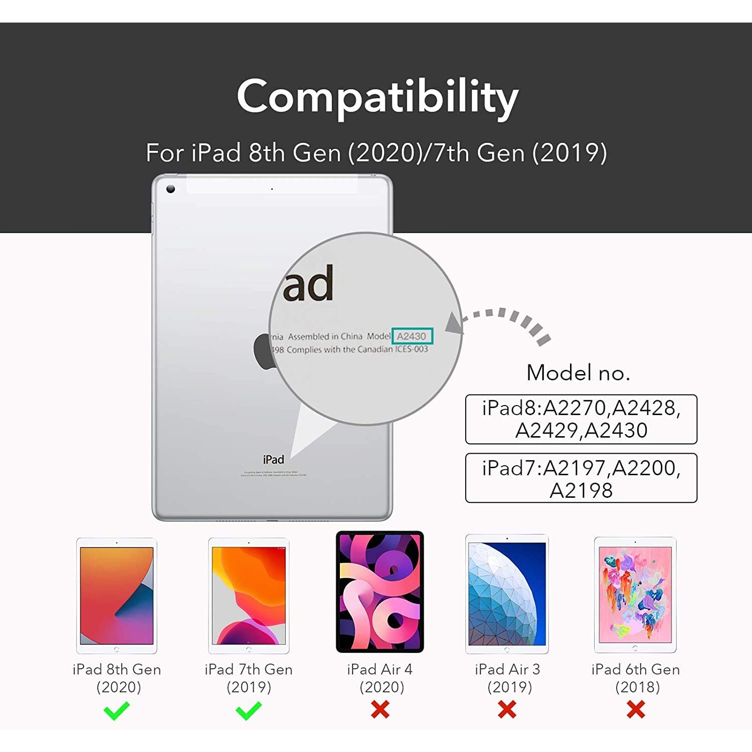Étui Pro 11 2e génération d’iPad - Étui intelligent mince magnétique pour iPad Pro 11 2e, 3e (2021), 4e (2022), Support rotatif antichoc en cuir