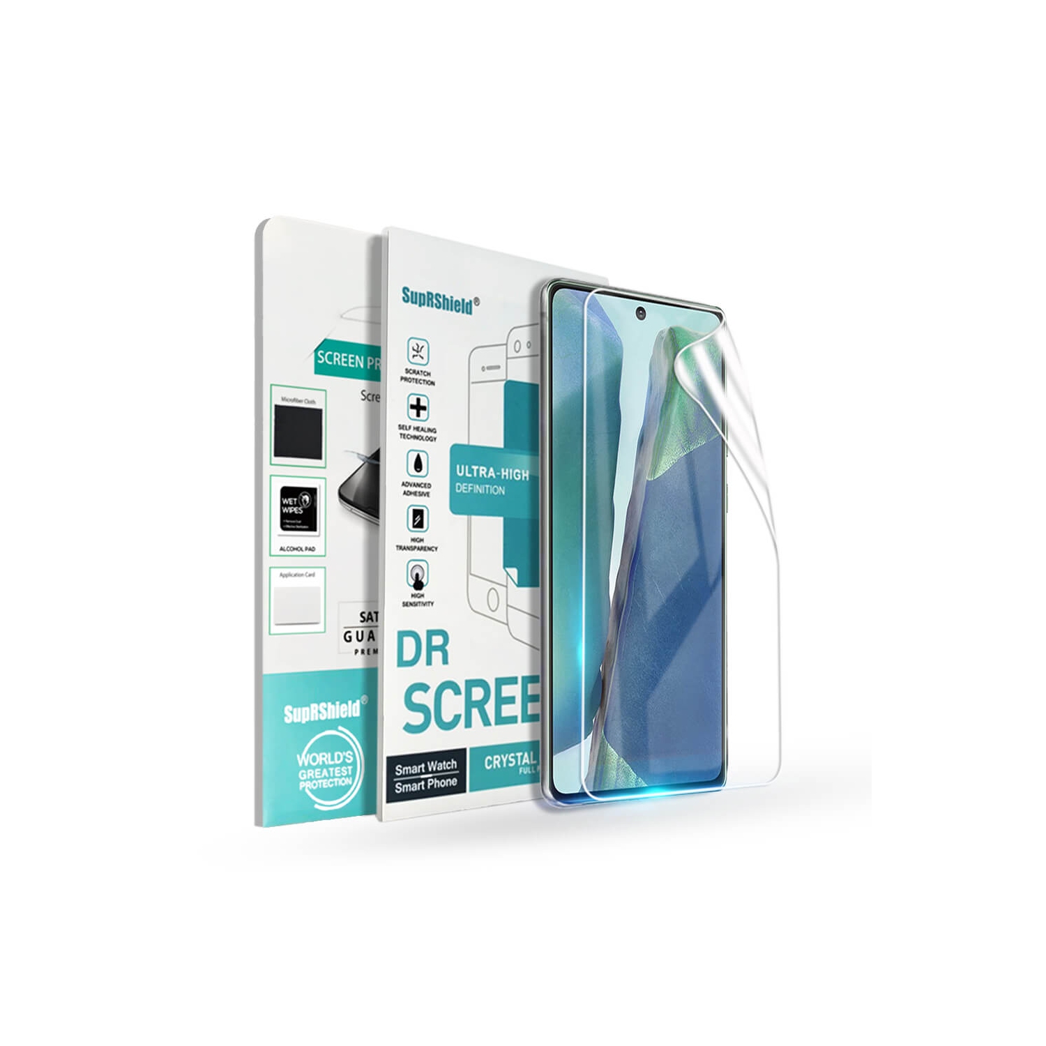 [Paquet de 3] Protecteur d’écran hydrogel à couverture complète Galaxy Note20 Supprime Shield de Samsung