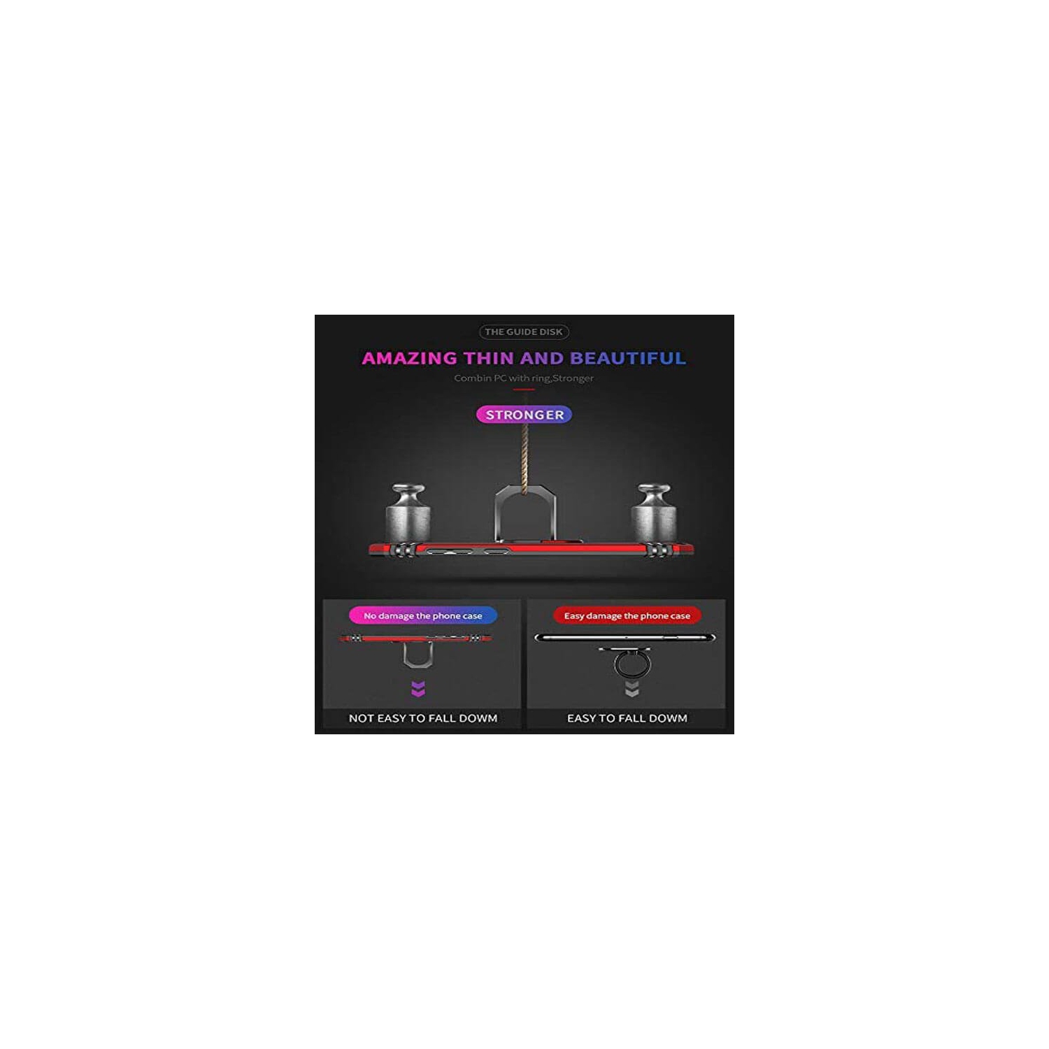 Support à anneau magnétique en métal pivotant 360° pour l’auto Galaxy A20 bleu marine de Samsung avec béquille robuste