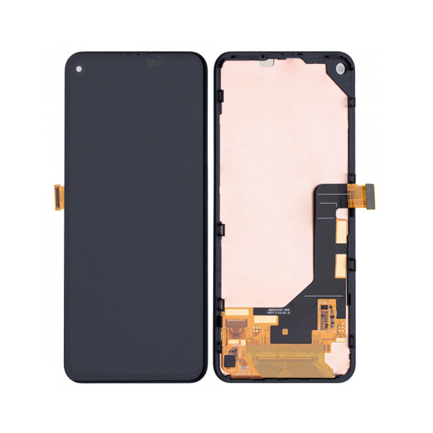 Refurbished (Excellent) - Replacement OLED Display Touch Screen Digitizer Assembly With Frame For Google Pixel 5a 5G - Black
