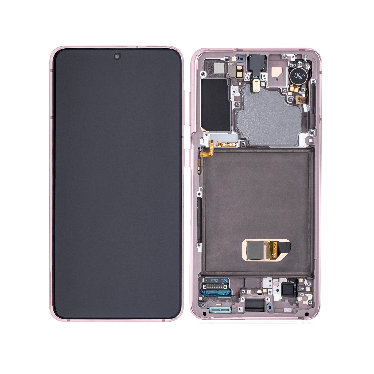 LCD Display Touch Screen Digitizer Assembly + Frame For Samsung Galaxy S21 5G (SM-G991W) - Phantom Violet (Refurbished)