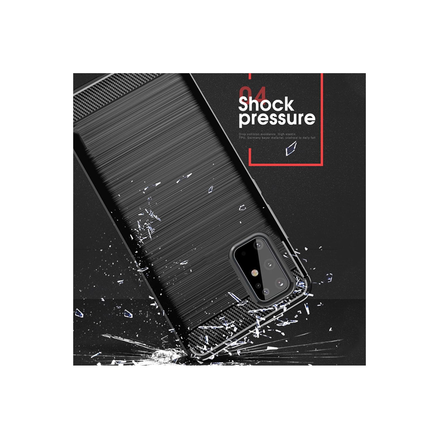 For Samsung Galaxy A11 Black Case Rugged Shockproof Heavy Duty Anti Slip Protective Case Cover