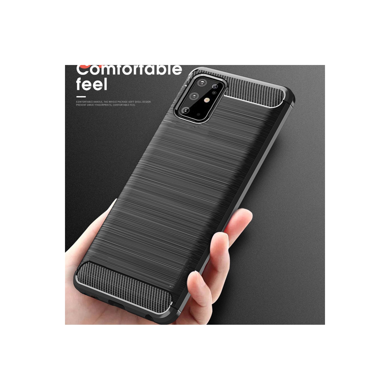 For Samsung Galaxy A11 Black Case Rugged Shockproof Heavy Duty Anti Slip Protective Case Cover