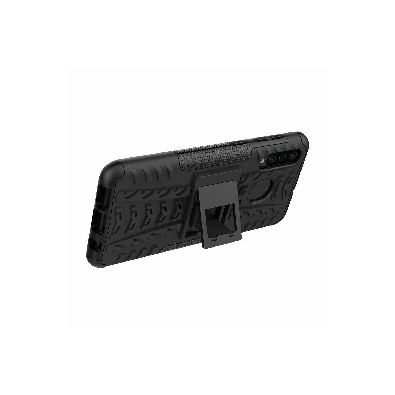 Samsung Galaxy A51 Black Case, Shockproof Heavy Duty Tough Kickstand Protective Rugged Case Cover