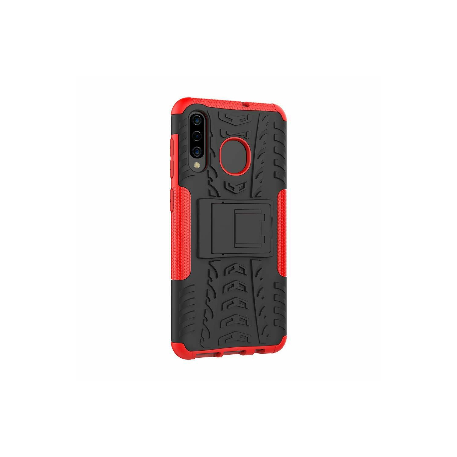 Étui robuste, antichoc, robuste et robuste avec béquille pour Galaxy A51 rouge de Samsung