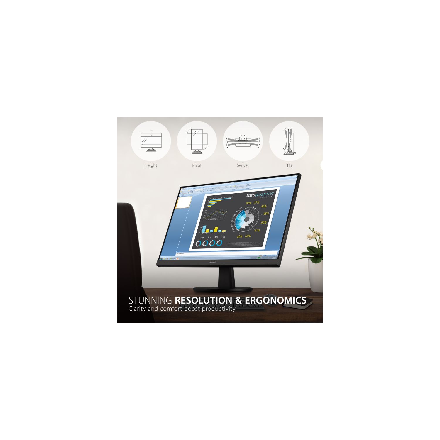 VIEWSONIC 27" FHD 75Hz 5ms GTG MVA LCD FreeSync Gaming Monitor - Black