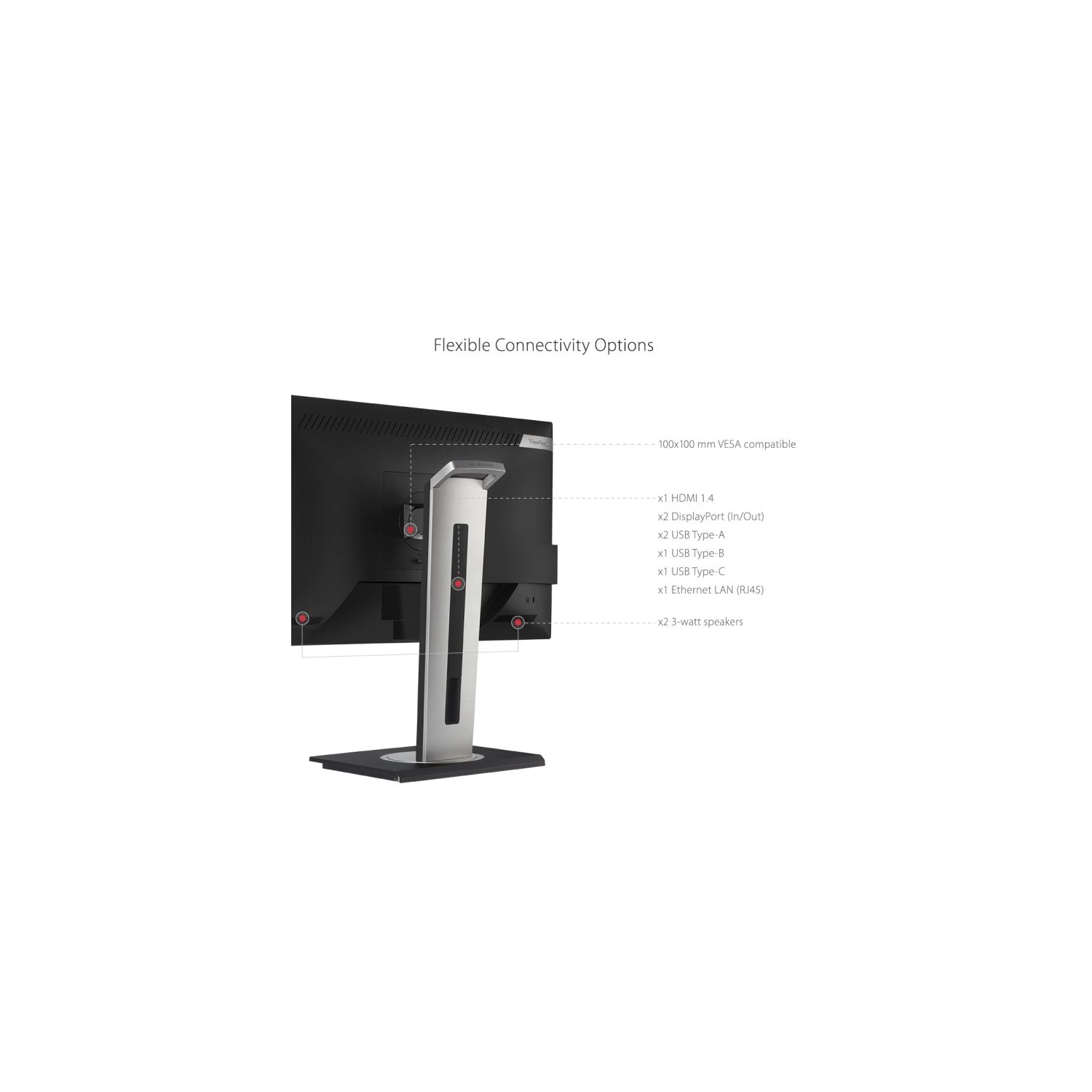 Moniteur ACL IPS HD intégrale GTG 5 ms 75 Hz de 24 po DE VIEWSONIC - Noir