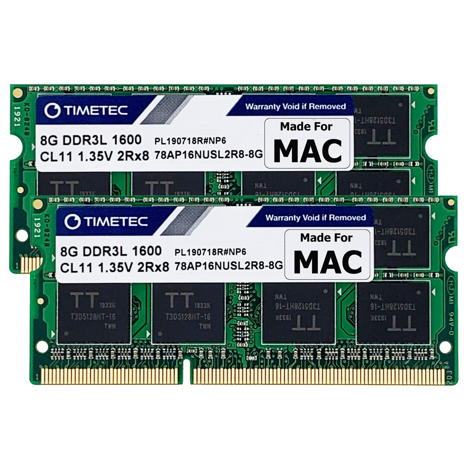 Timetec 16GB KIT(2x8GB) Compatible for Apple DDR3L 1600MHz for Mac Book Pro, iMac, Mac Mini MAC RAM