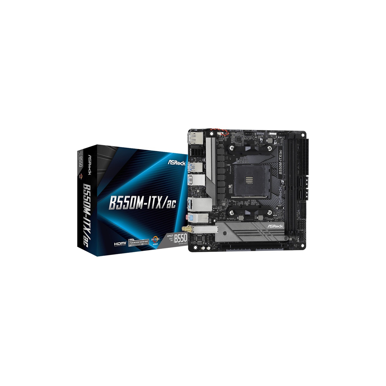 ASRock B550M-ITX/ac Desktop Motherboard B550M-ITX/AC