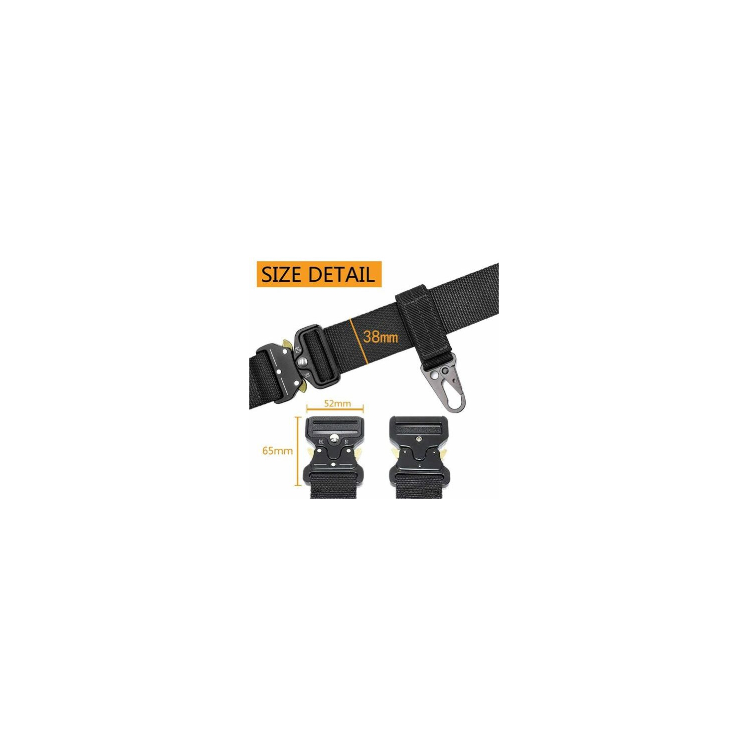 Ceinture tactique pour hommes 1 ceinture robuste de 5 po avec boucle Cobra en nylon de style militaire