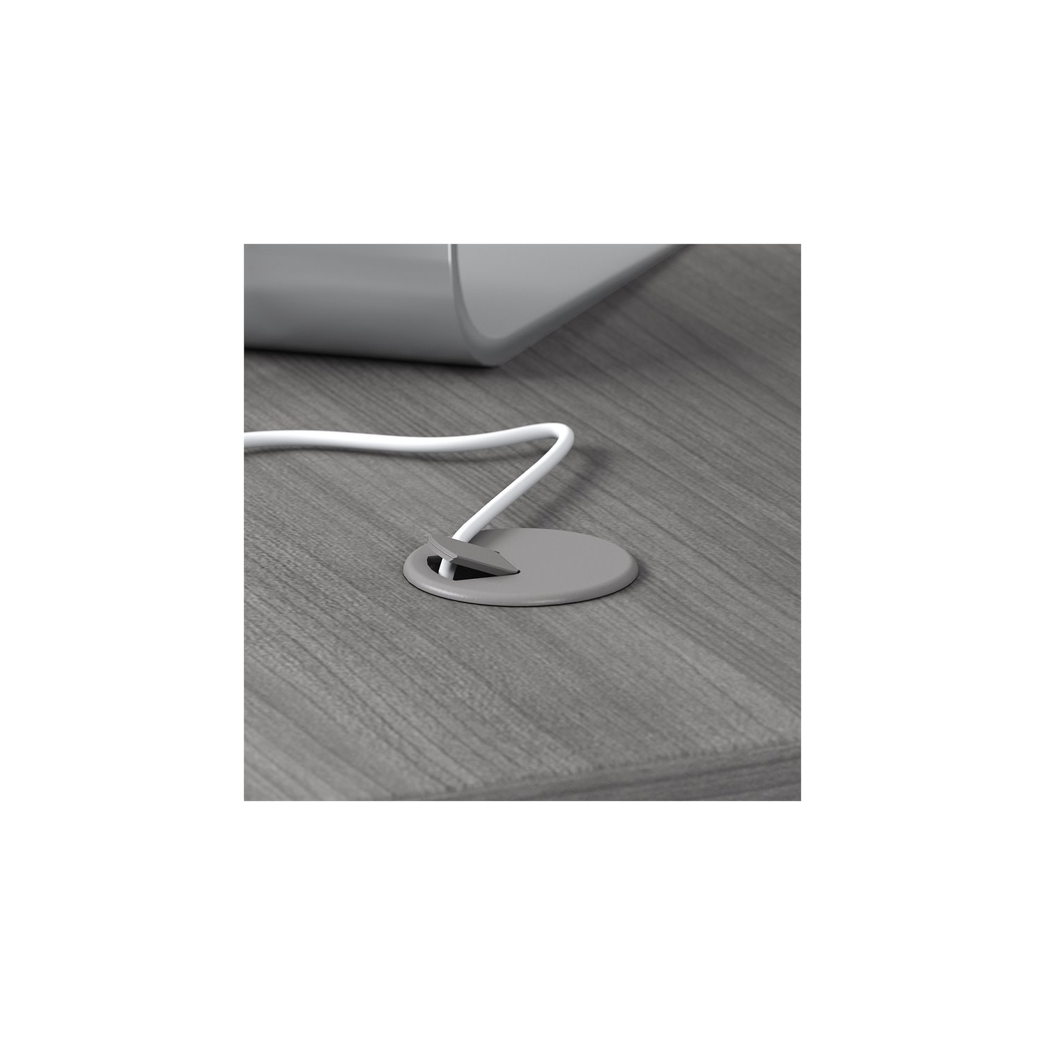 Bureau de 60 larg. X 30 prof. gris platine avec bois d’ingénierie de Studio C