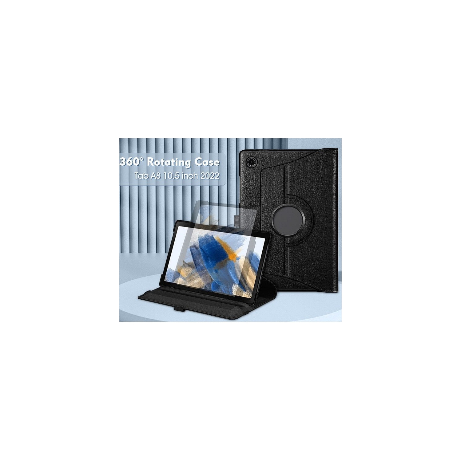 Pour la Galaxy Tab A 8.0 2019 po Samsung SM-T290/T295 cuir violet Smart 360 Étui avec support rotatif couvercle