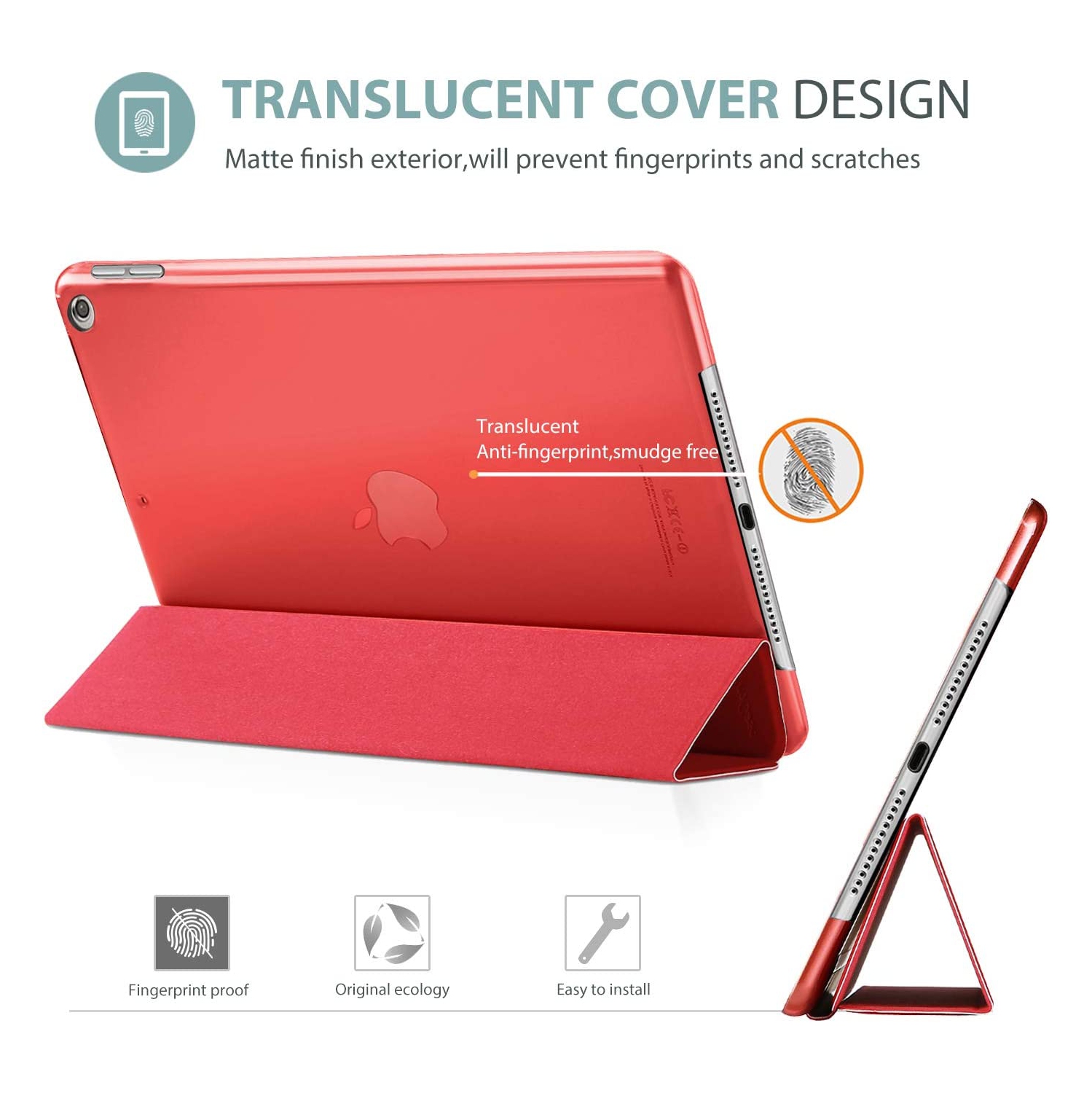 iPad Air 2 Case, iPad Air 2nd Generation Case Folio Slim Magnetic Smart Cover Stand Case Ultra Slim Lightweight SupRShield Cover