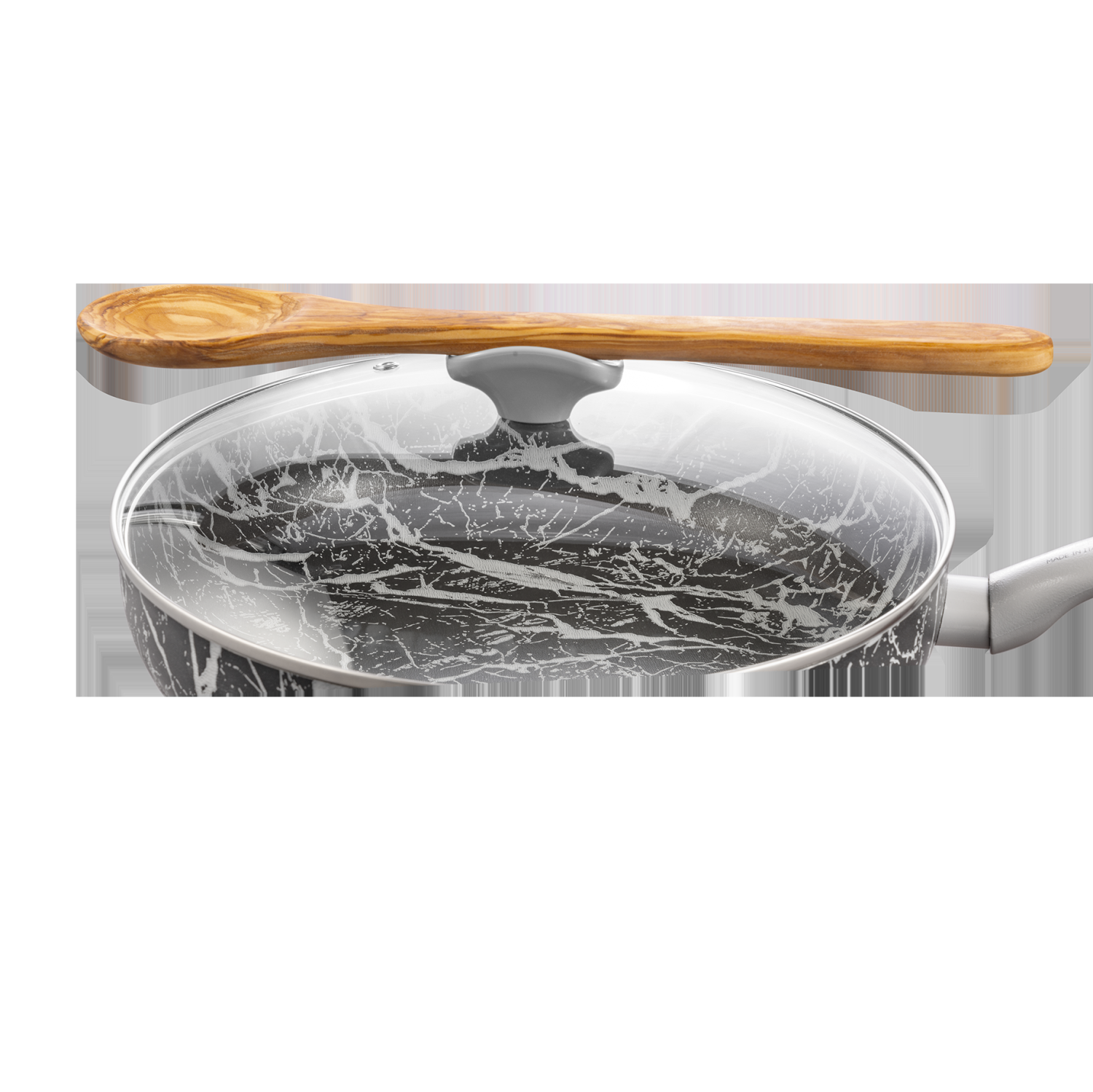 ARIMI Italian Diamond Marble Saute Pan with Lid 28cm