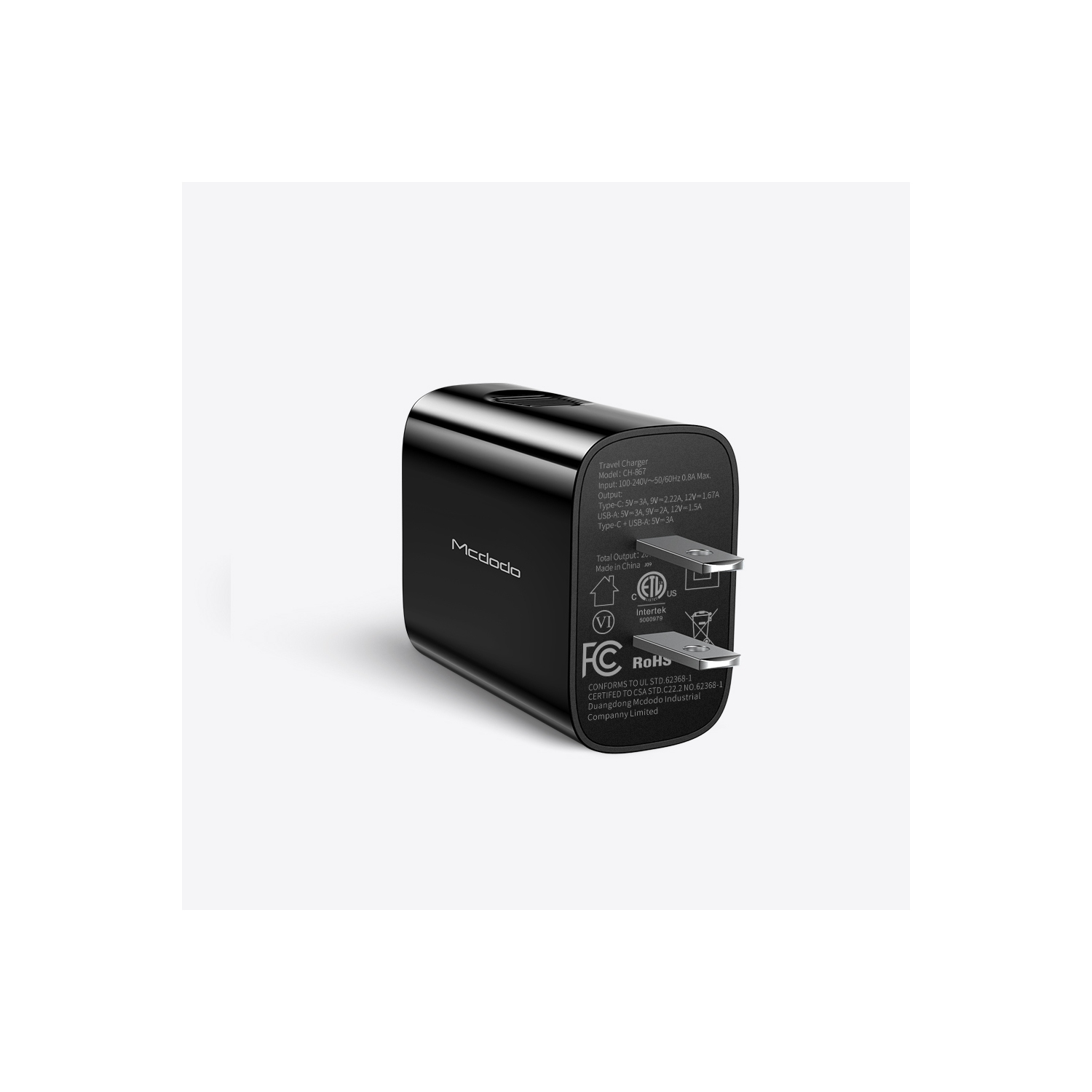 Mcdodo Dual-Port Fast Charger 20W USB-A/B/C Charger for New iPhone& All phones, 3.0 Fast Charger, USB C Wall Charger PD Charger Compatible Phone 14