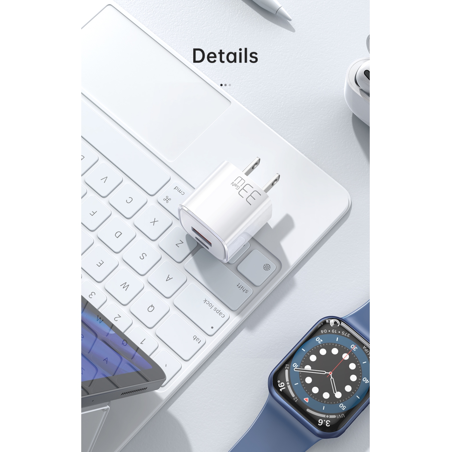 Mcdodo Mini 33W Super Fast PD+QC Dual Port Charger for New iPhone & All phones, 3.0 Fast Charger, USB C Wall Charger PD Charger Compatible Phone 14