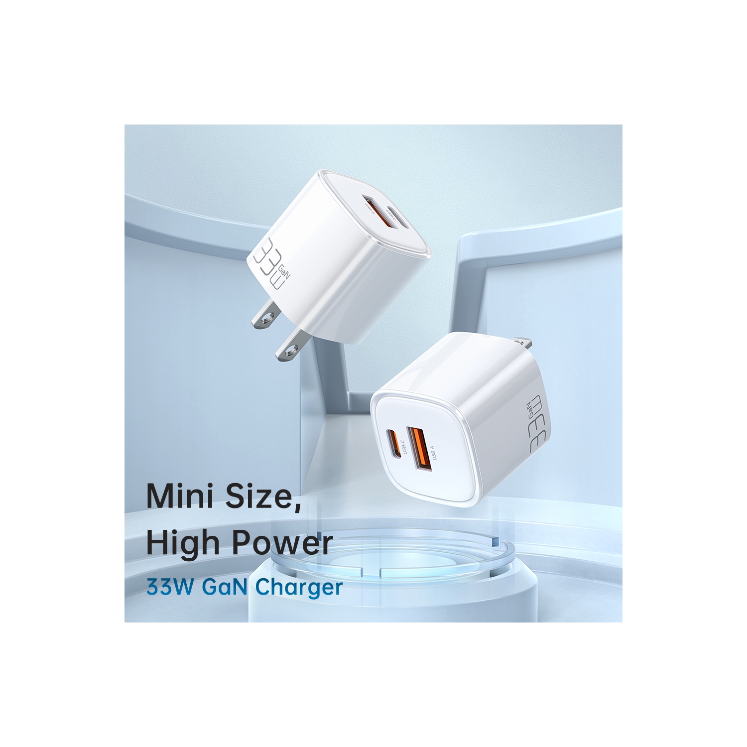 Mcdodo Mini 33W Super Fast PD+QC Dual Port Charger for New iPhone & All phones, 3.0 Fast Charger, USB C Wall Charger PD Charger Compatible Phone 14