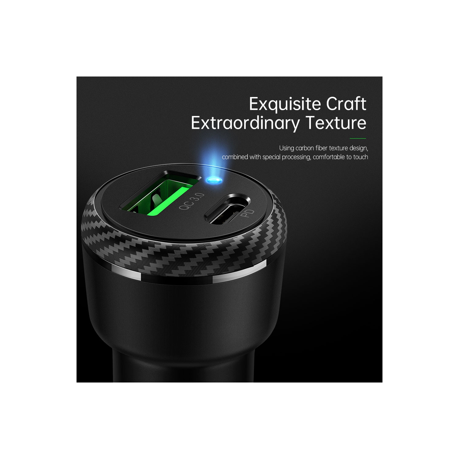 Chargeur rapide pour l'auto à deux ports USB-C 3A W 20&nbsp;W PD Fast de Mcdodo Adaptateur de chargement rapide double USB PD Quick charge pour