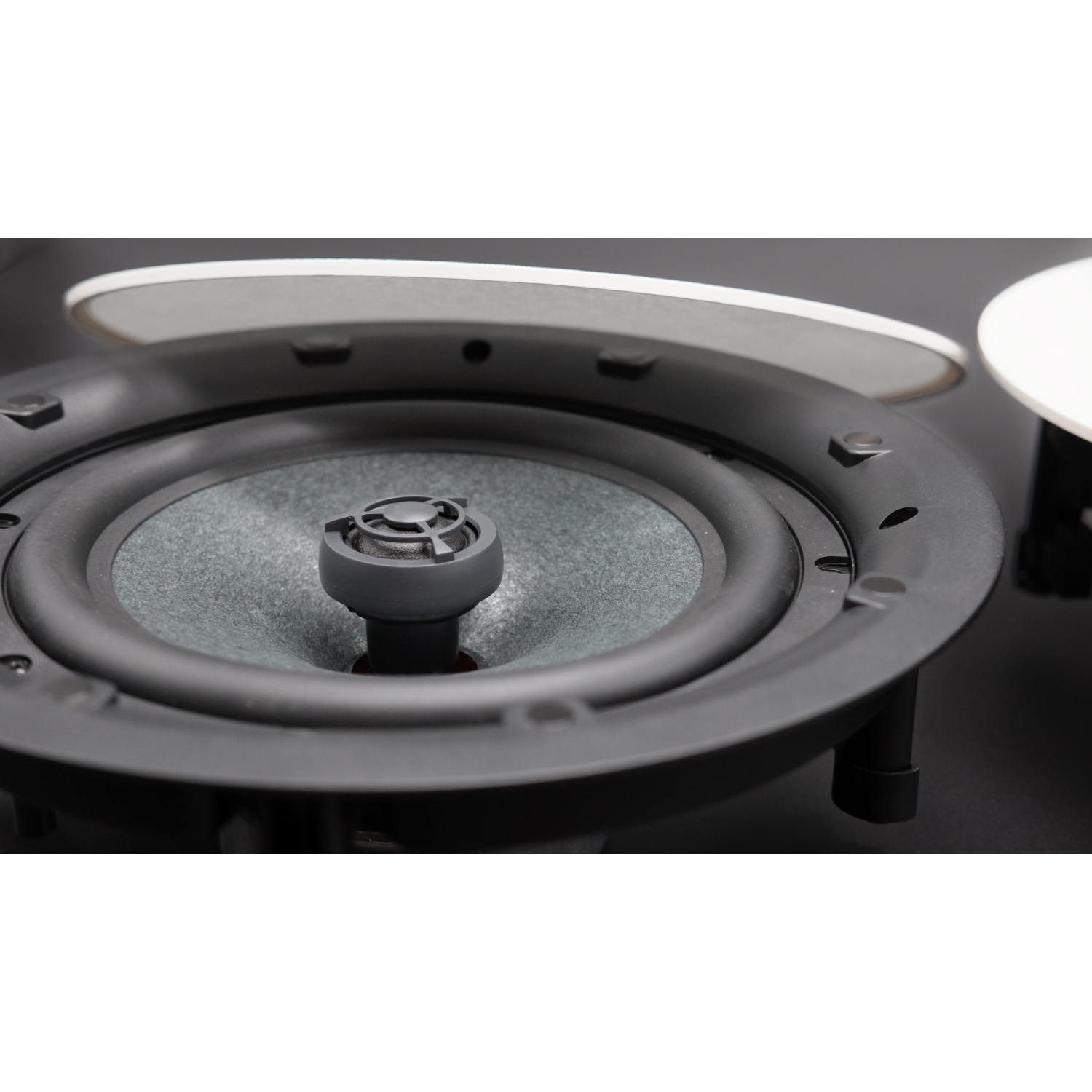 Haut-parleurs de plafond GS de 8 po, treillis blanc, par paire, impédance de 4 Ω, taille de l’unité : 8.0 po