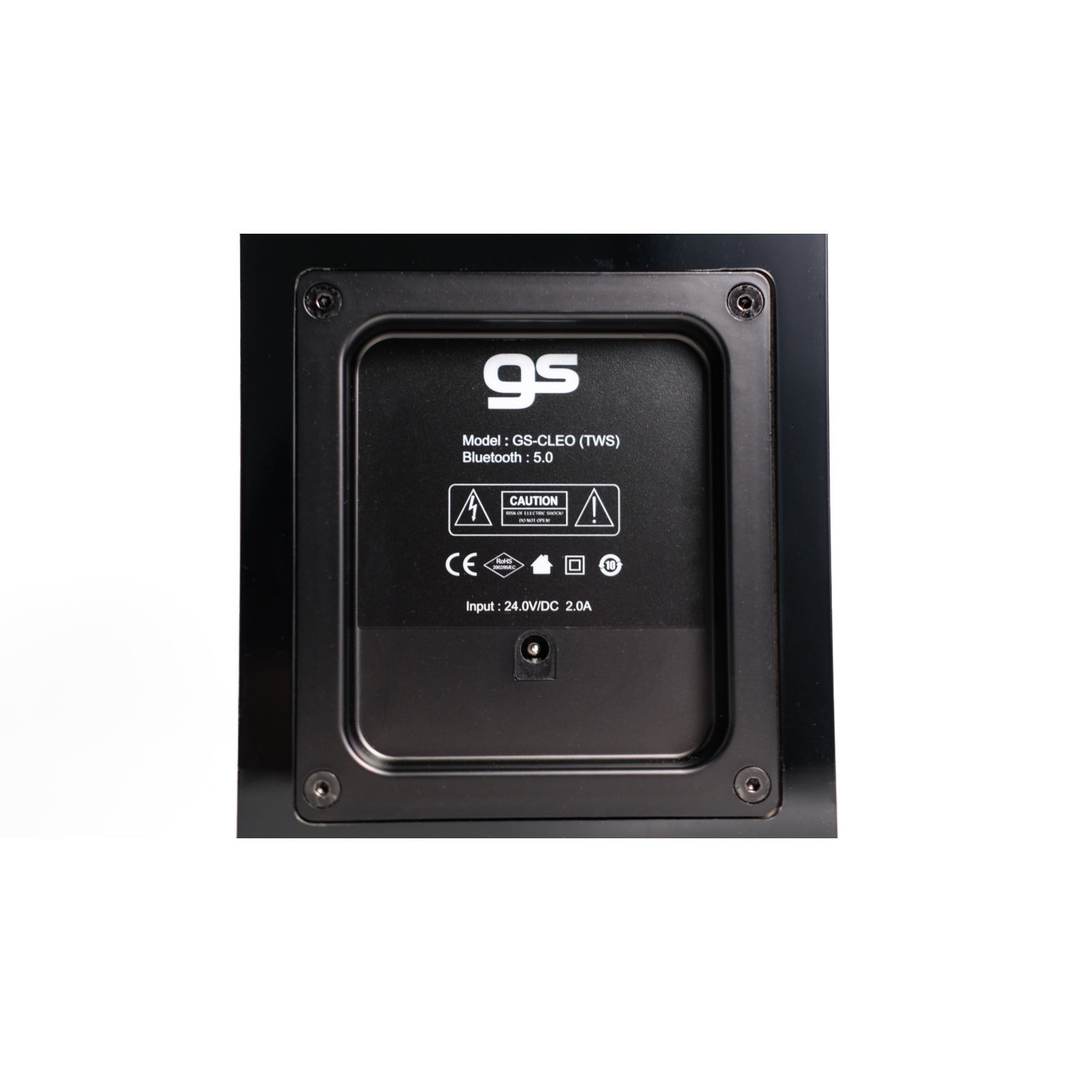 GS CLEO Bookshelf Speaker Black colour, Bluetooth 5.0, 24V/DC 2A input configuration, unit size: 320*130*162.5mm