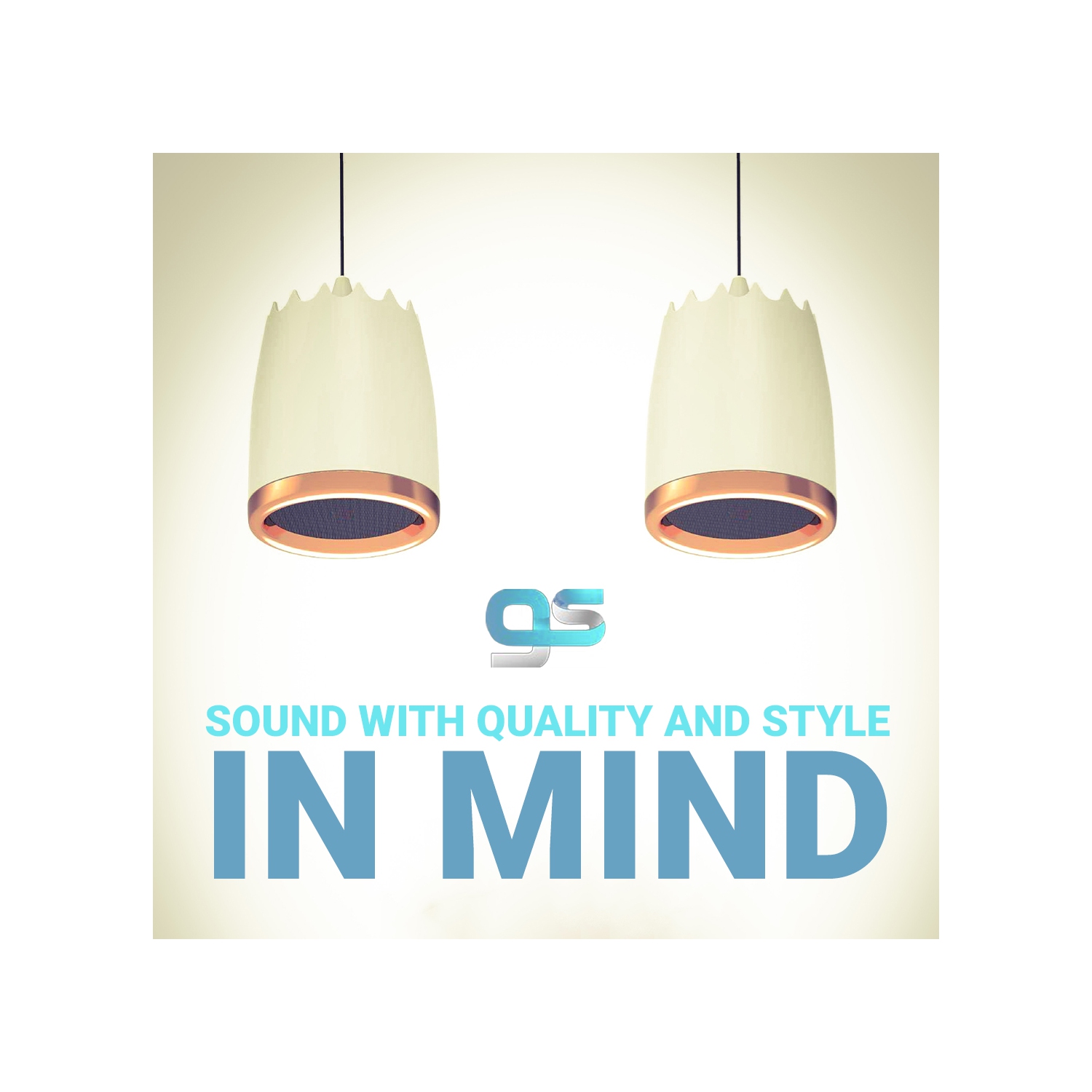 Haut-parleur pendentif GS, couleur blanche, 8 Ω; configuration d’entrée 70 V/100 V, taille : 341.2*286 mm