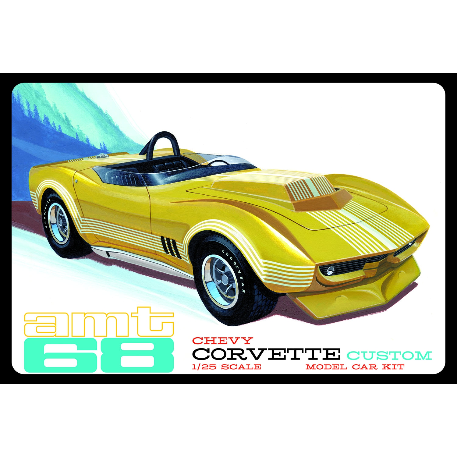 '68 Chevy Corvette Custom 1:25 Scale Car Plastic Model Kit