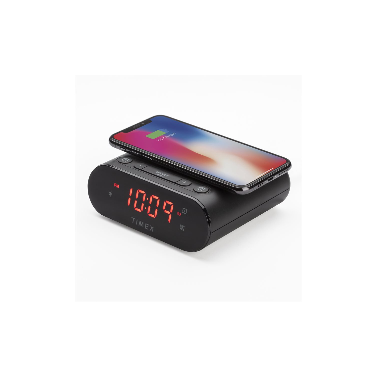 Timex TW300 Wireless Dual Charging Alarm Clock w/ Large LED Display