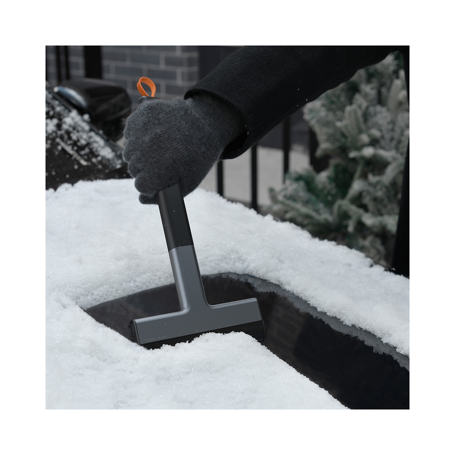 Grattoir à glace pour pare-brise Quick Clean de BaseUS - Noir