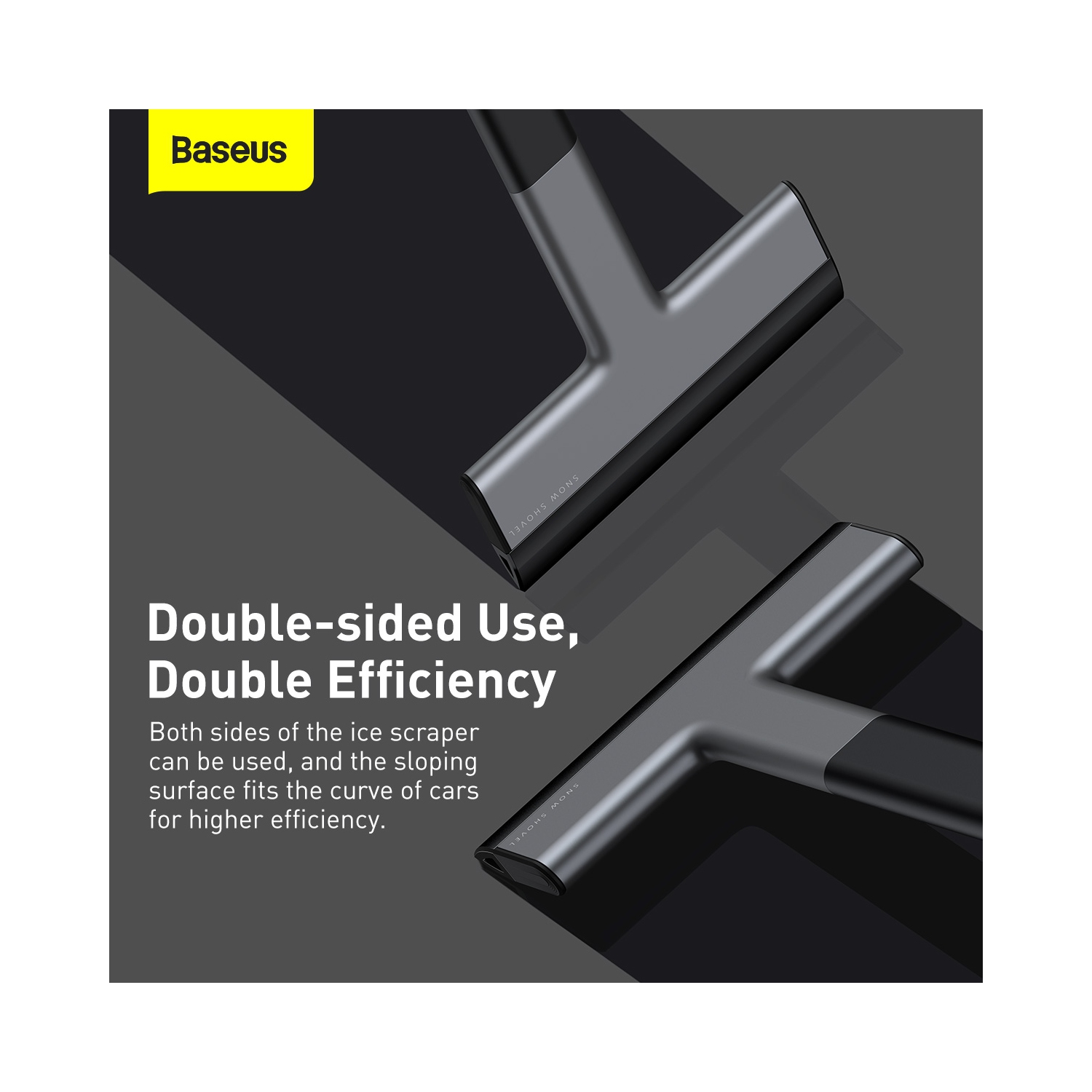 Grattoir à glace pour pare-brise Quick Clean de BaseUS - Noir