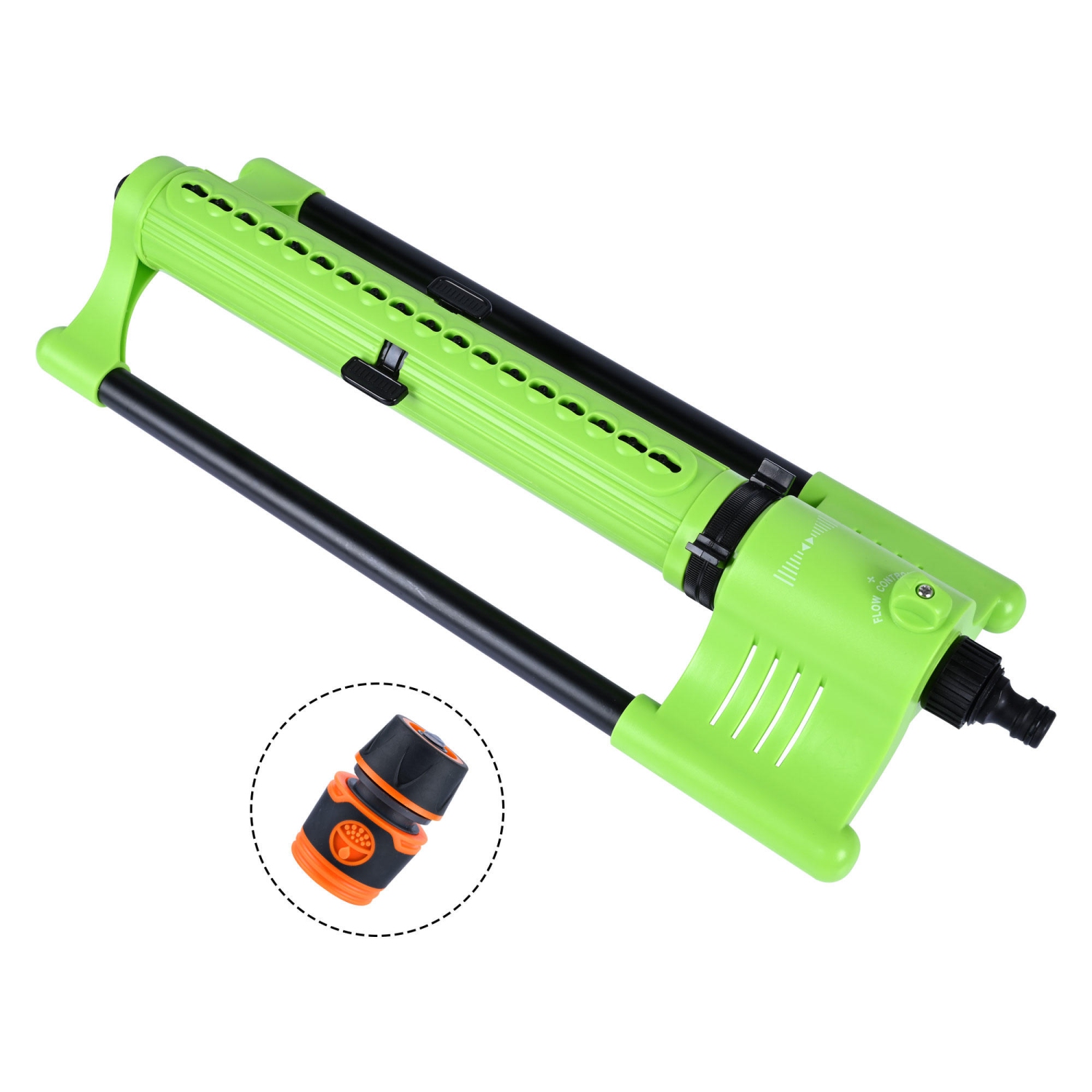 Yardlab Oscillating Sprinkler, Garden Metal Sprinkler Covers Up to 2152 Sq.Ft for Lawn Garden or Back Yard