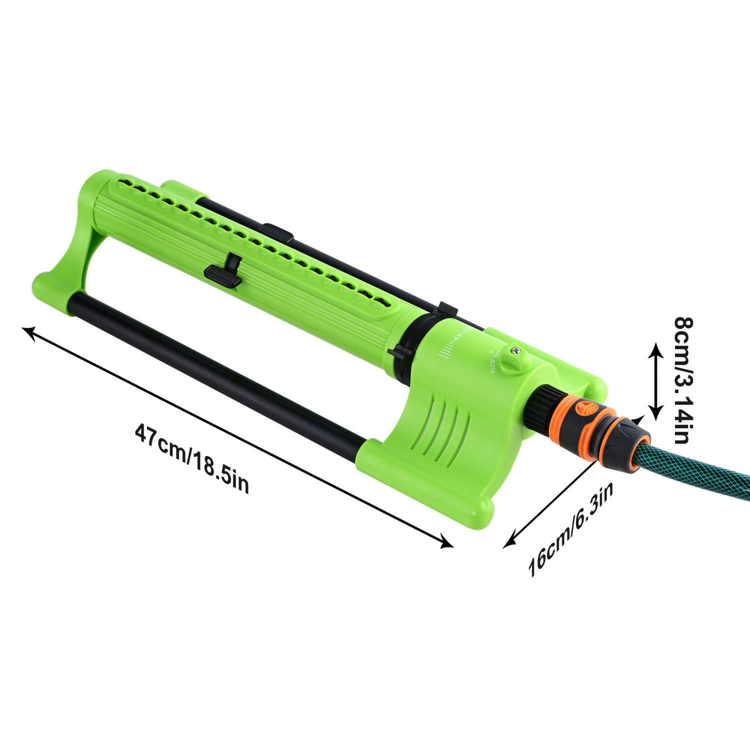 Yardlab Oscillating Sprinkler, Garden Metal Sprinkler Covers Up to 2152 Sq.Ft for Lawn Garden or Back Yard