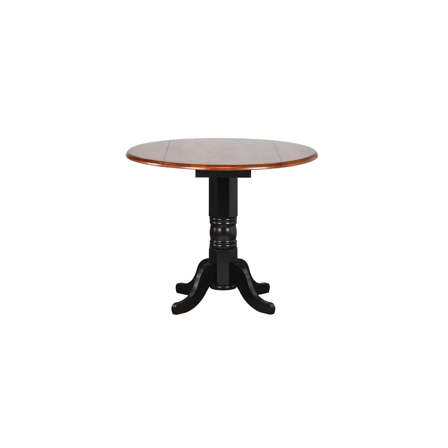 Sunset Trading Black Cherry Selections 3-Piece 42" Round Wood Pub Set in Black