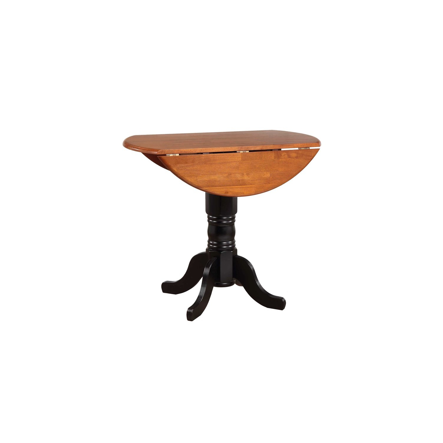 Sunset Trading Black Cherry Selections 3PC 42" Round Wood Pub Table Set in Black