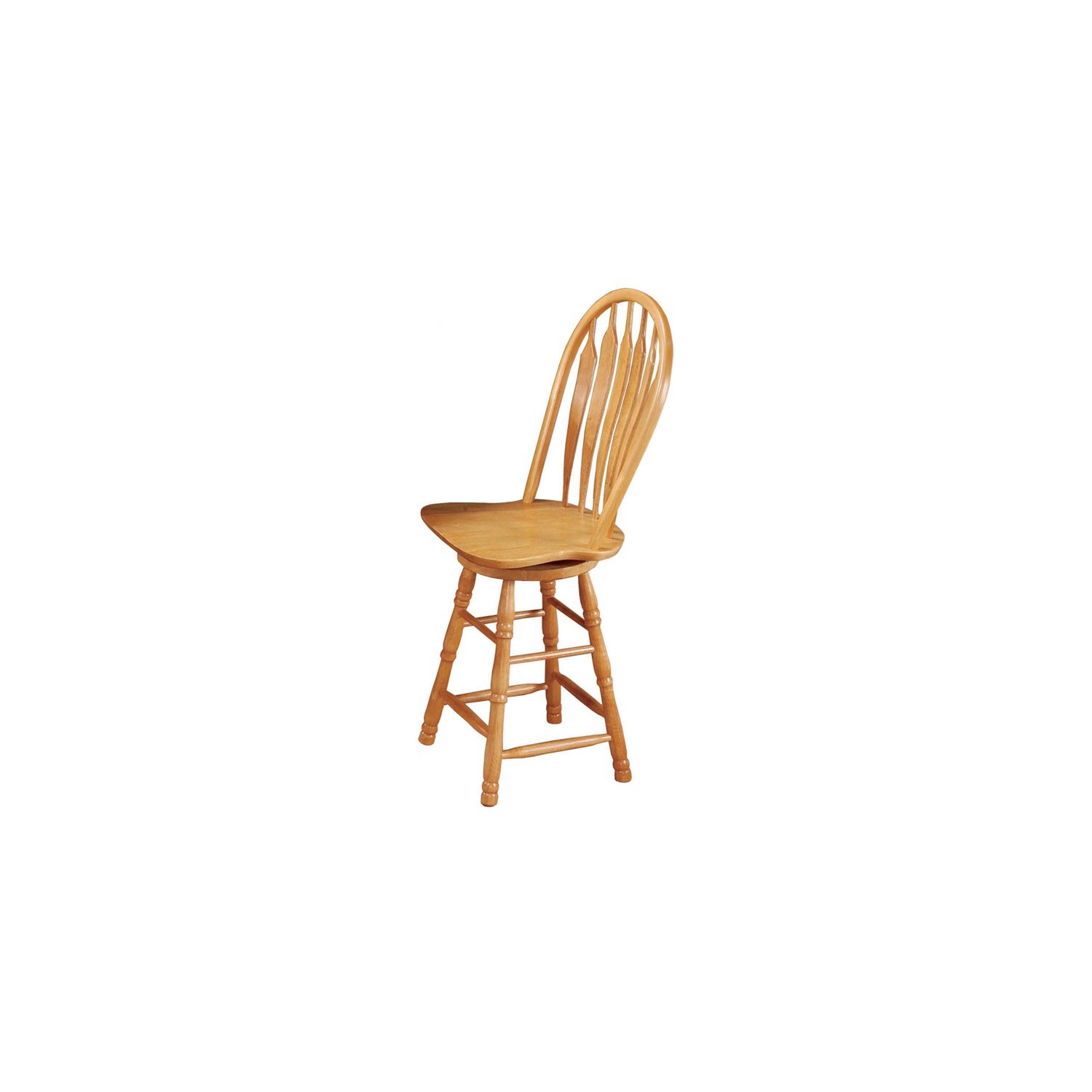 Sunset Trading Oak Selections 24" Swivel Wood Barstool/Counter Stool in Oak