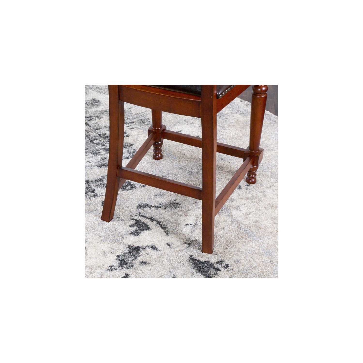 Sunset Trading Bellagio 25" Faux Leather Barstools in Brown Cherry