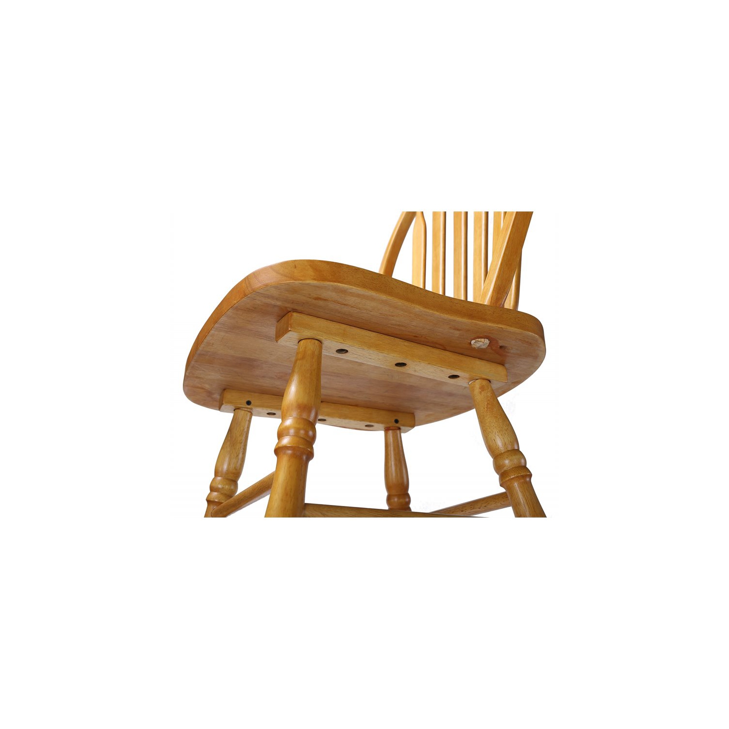 Oak Selections Arrowback 24" Solid Wood Counter Stool in Light Oak