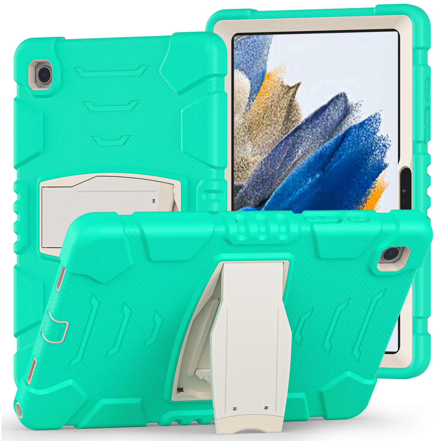 XCRS Full Body Heavy Duty Triple Layered Shockproof Rugged Kickstand Case for Samsung Galaxy Tab A8 10.5-inch 2022, (Model SM-X200/SM-X205), Anti Skid Protective Cover