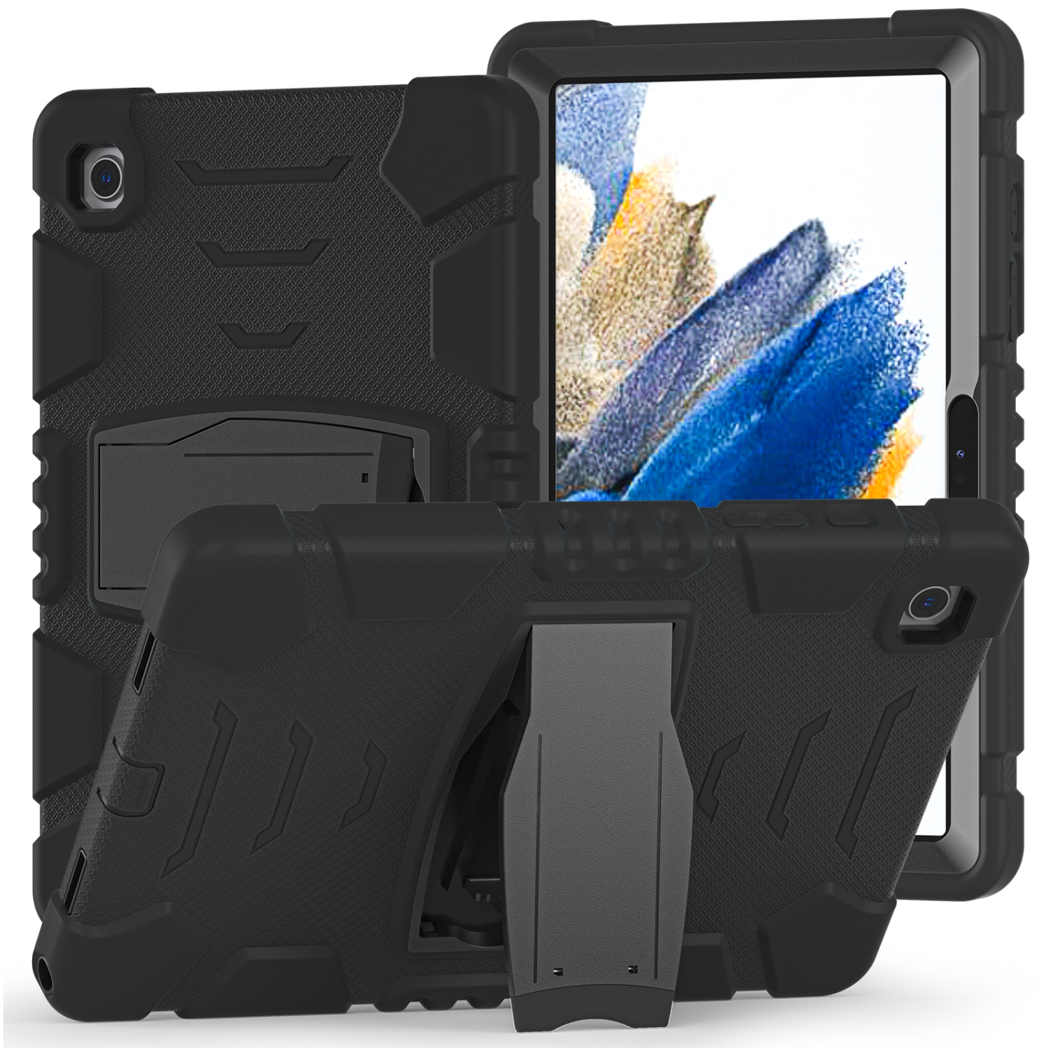 XCRS Full Body Heavy Duty Triple Layered Shockproof Rugged Kickstand Case for Samsung Galaxy Tab A8 10.5-inch 2022, (Model SM-X200/SM-X205), Anti Skid Protective Cover