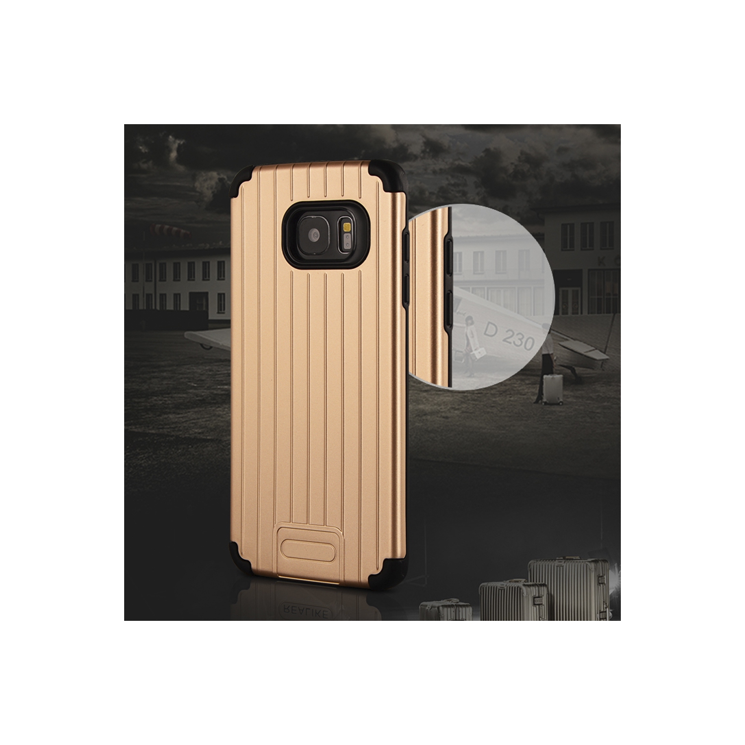 Étui pour Galaxy S7 Edge, étui pour S7 Edge de Samsung, étui rigide hybride mince à double couche brillant pare-chocs en caoutchouc souple antichoc