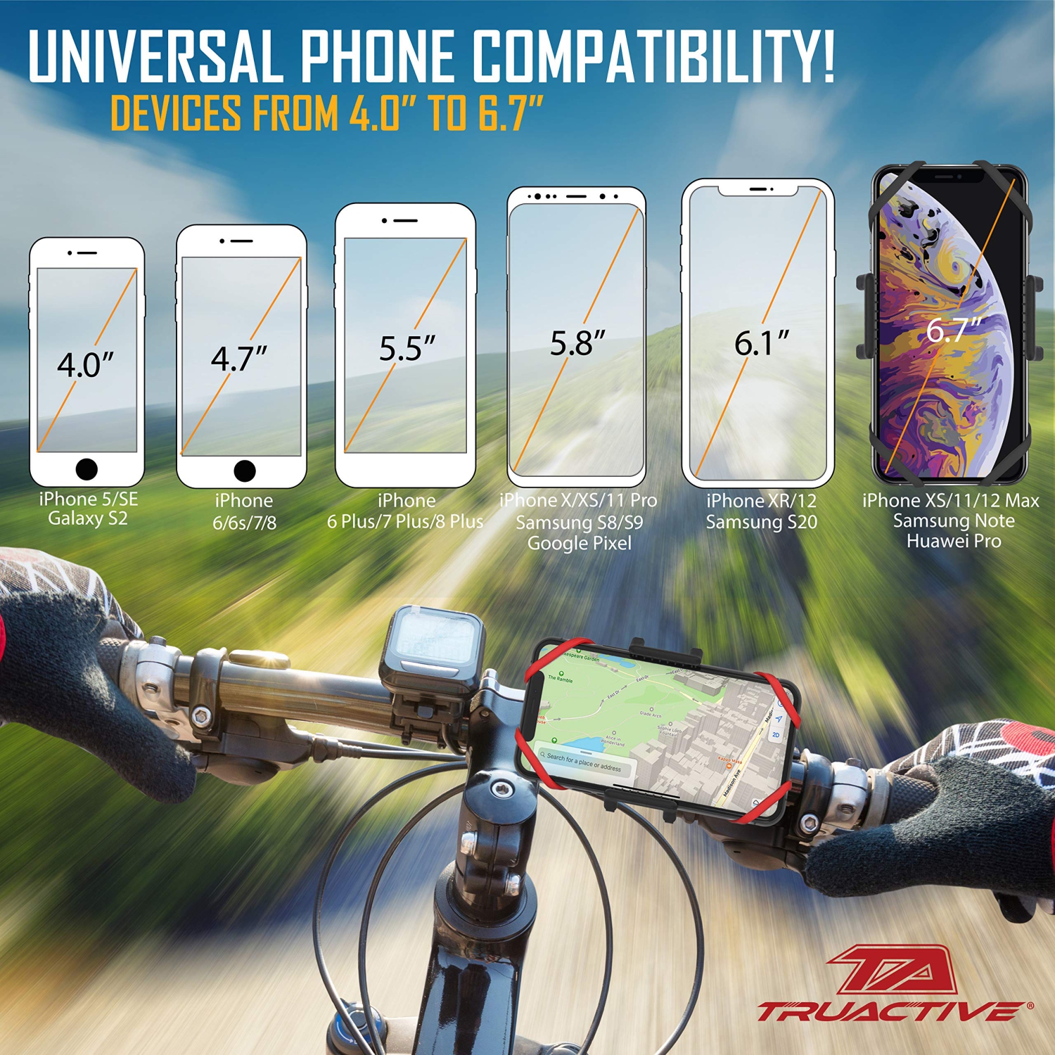 Autocollant de téléphone portable pour vélo, 1 à 5 pièces, Support