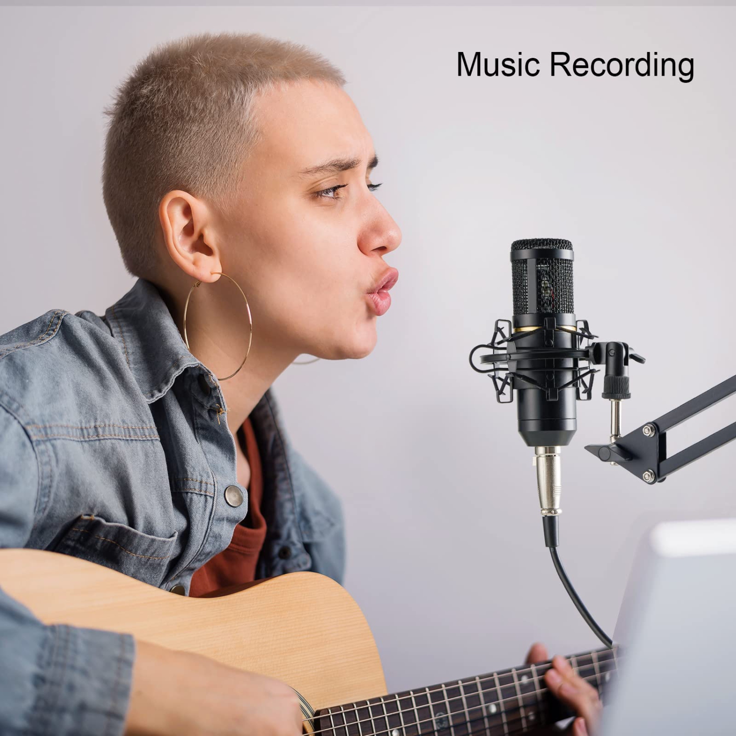 Ensemble microphone à condensateur ZINGYOU BM-800, micro-ordinateur professionnel pour enregistrement et diffusion en studio avec micro-siphon