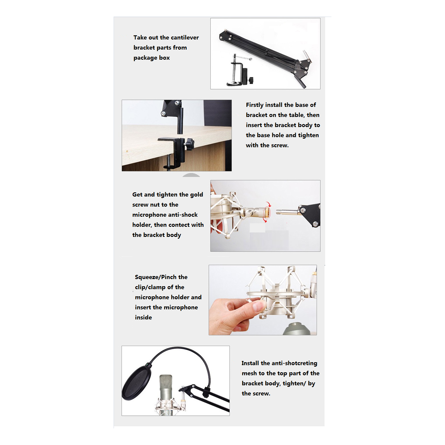 Ensemble microphone à condensateur ZINGYOU BM-800, micro-ordinateur professionnel pour enregistrement et diffusion en studio avec micro-siphon