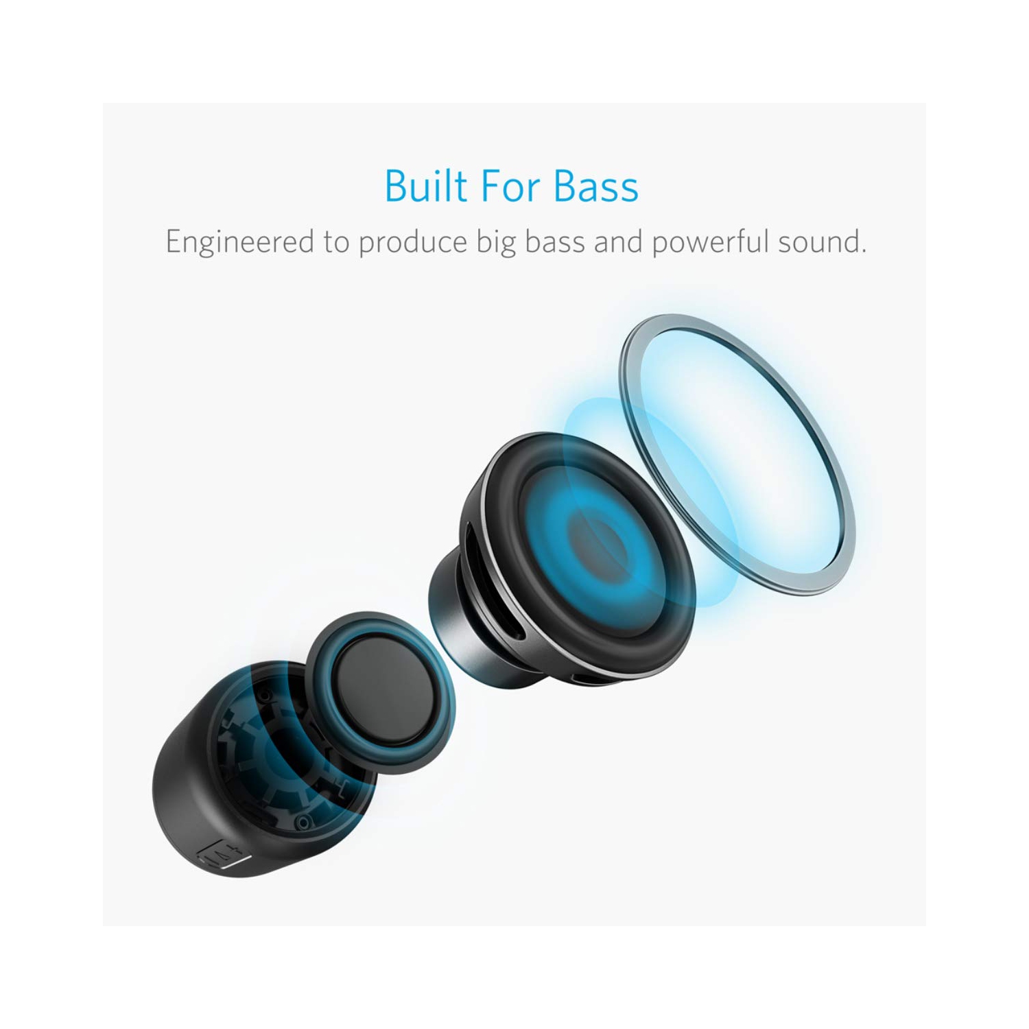 Enceinte Bluetooth super portative SoundCore Mini d'Anker avec temps de lecture de 15 heures et basses améliorées