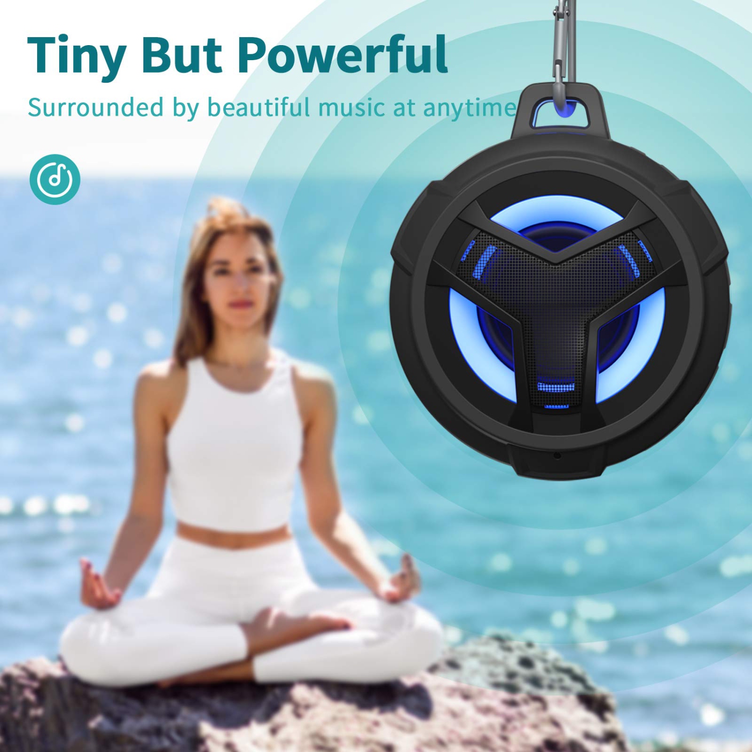 EBODA Bluetooth Shower Speaker, Waterproof Portable Bluetooth